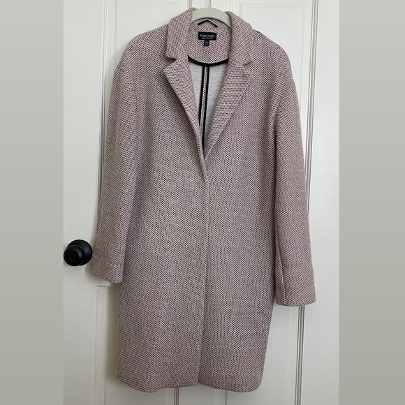 Topshop | Textured Knit Coat in Nude • 4 US - Picture 2 of 16